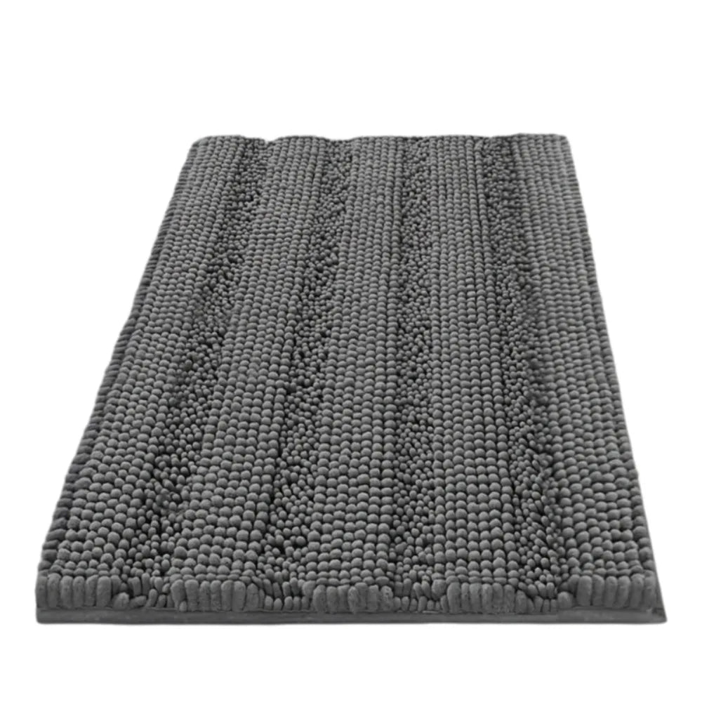 tapis bain antidérapant moderne tissu boules relief beige vert clair gris