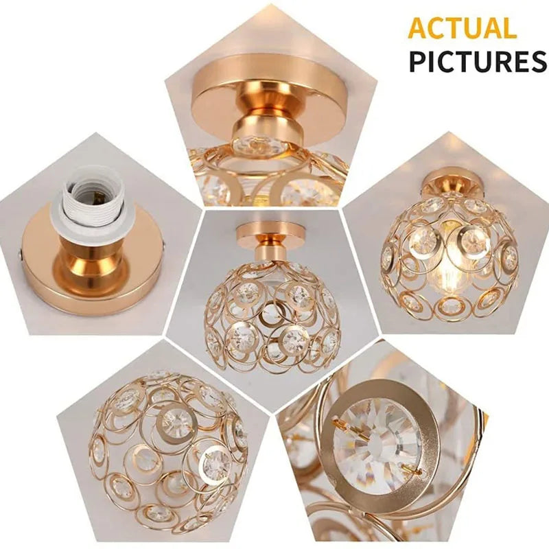 pendant semi encastré cristal moderne ampoule edison lumiere brillante deco florale eleɡante