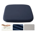 coussin mémoire forme 40x40cm bleu pastel texture rugueuse lavable minimaliste