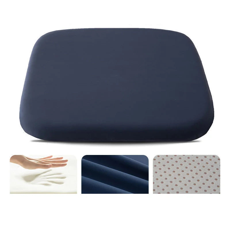 coussin mémoire forme 40x40cm bleu pastel texture rugueuse lavable minimaliste