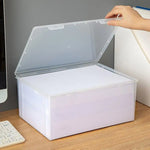 boîtes rangement transparentes modernes poignées grande capacité organisation documents imperméables plastique