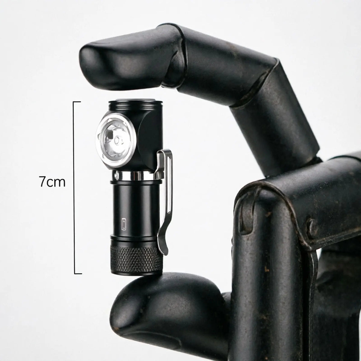 lampe torche led noire texturée moderne clip modes éclairage rechargeable camping pêcheextérieur