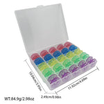rangements bobines fil coudre boîte acrylique moderne accessoire couture organisation bricolage palette couleurs