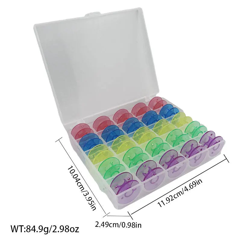 rangements bobines fil coudre boîte acrylique moderne accessoire couture organisation bricolage palette couleurs
