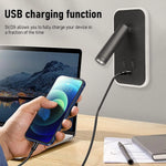 applique murale led noir orientable usb ambiance chambre étude entrée moderne minimaliste
