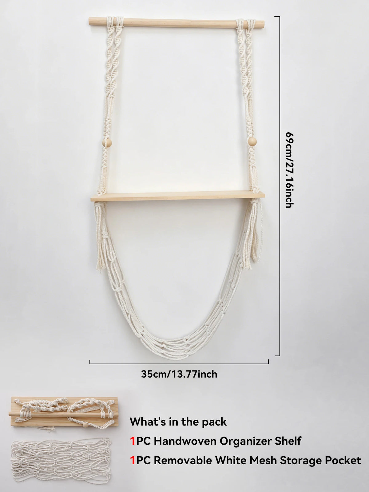hamac suspendu moderne blanc beige bois opaque fixé mur