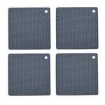 tapis protection cuisine silicone rouge gris moderne texture hexagonale imperméable anti brûlure