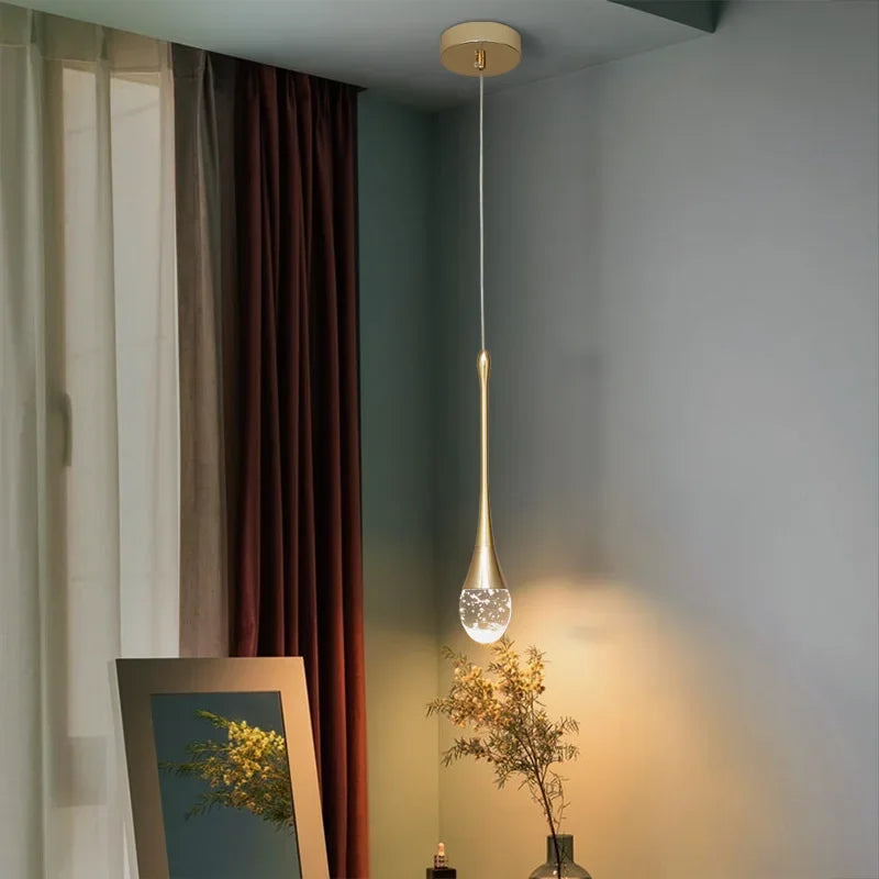 suspension lumineuse or transparente bubbles moderne ampoule câble led chambre salon restaurant