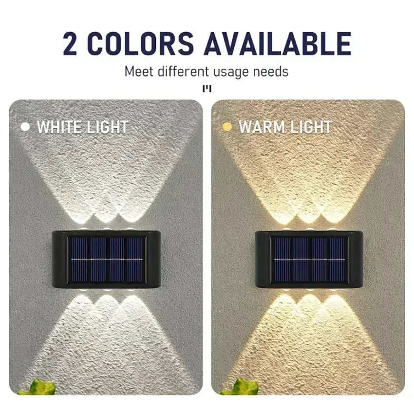 lampe murale solaire led noir panneau photovoltaïque vis moderne autonome
