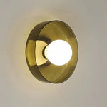 Lampe murale moderne minimaliste verre opaque or jaune vert blanc marron clair fixée mur