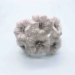 couronne fleurs artificielles mariage romantique décoration intérieure dorées tissu dentelle beige gris argenté