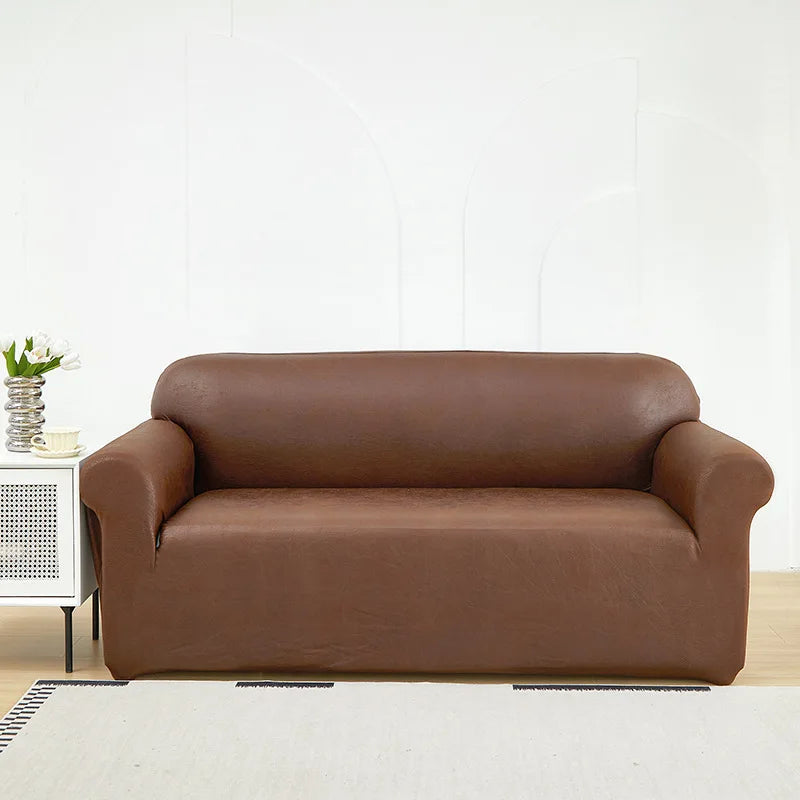 housse canapé cuir pu marron clair texture grunge moderne coussin d'appoint salon