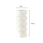 vase céramique noir moderne rond concave décoration intérieure hydroponique arrangement fleurs