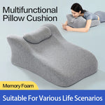 coussin multifonctionnel gris mousse mémoire forme polyester contemporain