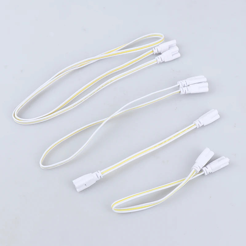 câble flexible blanc jaune rayures horizontales modernes connecteurs led t4 t5 t8 24v 20cm
