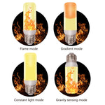 ampoule led effet flamme blanc jaune rouge vert bleu culot e27 moderne décoration festive