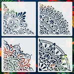 pochoirs peinture blancs floral ajouré art nouveau opaques murs sols meubles toiles