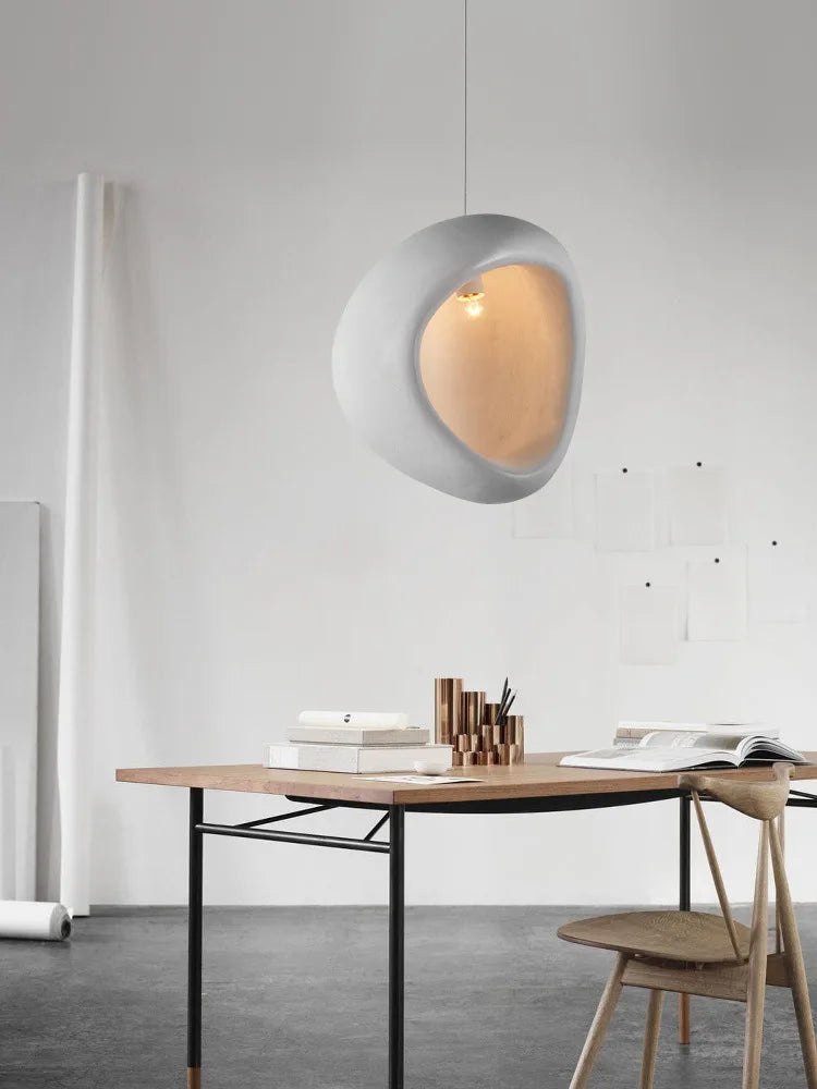 suspension lumineuse moderne blanc texture mat éclairage salon chambre interrupteur tactile 15 30m²