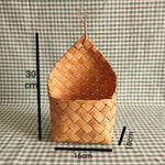 panier suspendu tressé naturel rustique boho chic cordelette paniers muraux rangement decorationintérieur