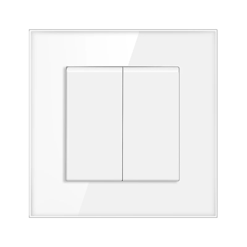 interrupteur mural bouton pression noir blanc gris moderne minimaliste fixations certifications rohs
