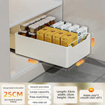 organiseur rangement blanc moderne adhésif coulissant tiroirs grilles épices cuisine métal blanc opacité