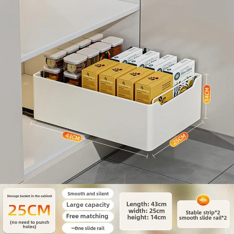 organiseur rangement blanc moderne adhésif coulissant tiroirs grilles épices cuisine métal blanc opacité