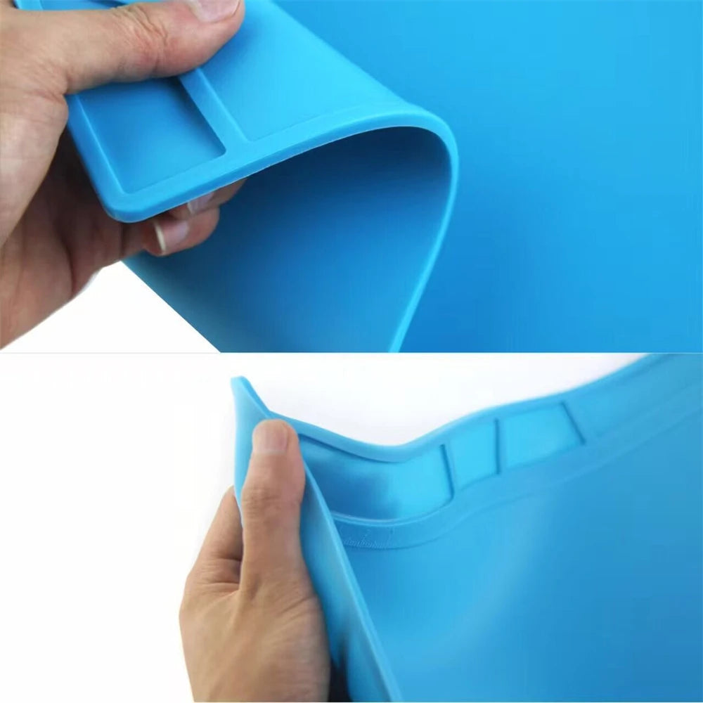 tapis réparation électronique bleu 300x450mm compartiments outils professionnels