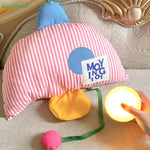 veilleuse d'ambiance rechargeable forme dessin animé couleur rose lumineuse chambre enfantinaire