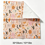 serviettes papier halloween fantômes citrouilles araignées rose clair orange noire festives table 33cm pack