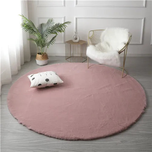 tapis rond velours noir gris moderne maison laveable polyester minimaliste chambre sofa chevet