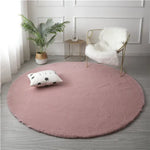 tapis rond velours noir gris moderne maison laveable polyester minimaliste chambre sofa chevet
