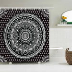 rideau douche boho multicolore fleurs mandalas geometrique opaque polyester respectueux environnement