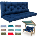 coussin balançoire bleu marine tufté antidérapant confortable double face 50x120cm coton pp polyester hand