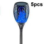 lanterne solaire flamme stylisée noir bleu orange moderne extérieure jardin halloween