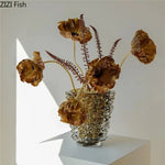 vase verre transparent motifs géométriques moderne décoration pot fleur hydroponie