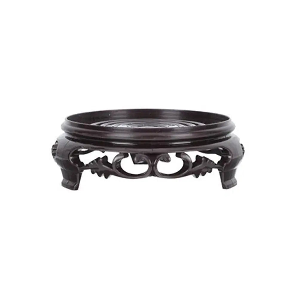 support pot noir gravé motifs classiques pots fleurs résistance corrosion