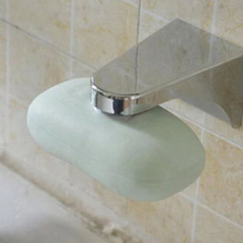 porte savon mural magnétique moderne floral vert clair violet fixe adhésif