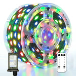 ruban led vert blanc étoiles dorées moderne 100m 800leds télécommande imperméable ip54