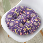 coussin chaise rond confortable mousse polyestère motif géométrique repas siège maison