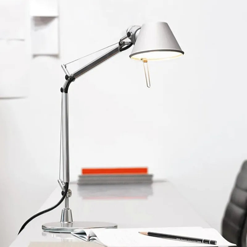 lampe moderne argentée réglable sans filaire opaquer nordiqueTouchable switch