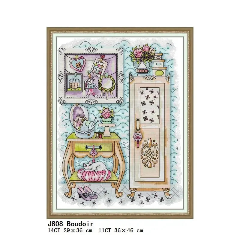 kit broderie traditionnelle motifs floraux multicolore fil coton aiguille instructions toile decoration enfants