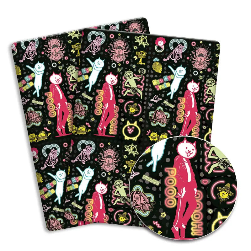 tapis bain tissu brocart imprimé dessins animés résistance abrasion coton polyester multicolore