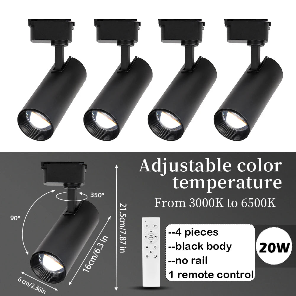 spots led dimmables télécommande moderne noir lisses opaques éclairage urgence certification rohs ccc