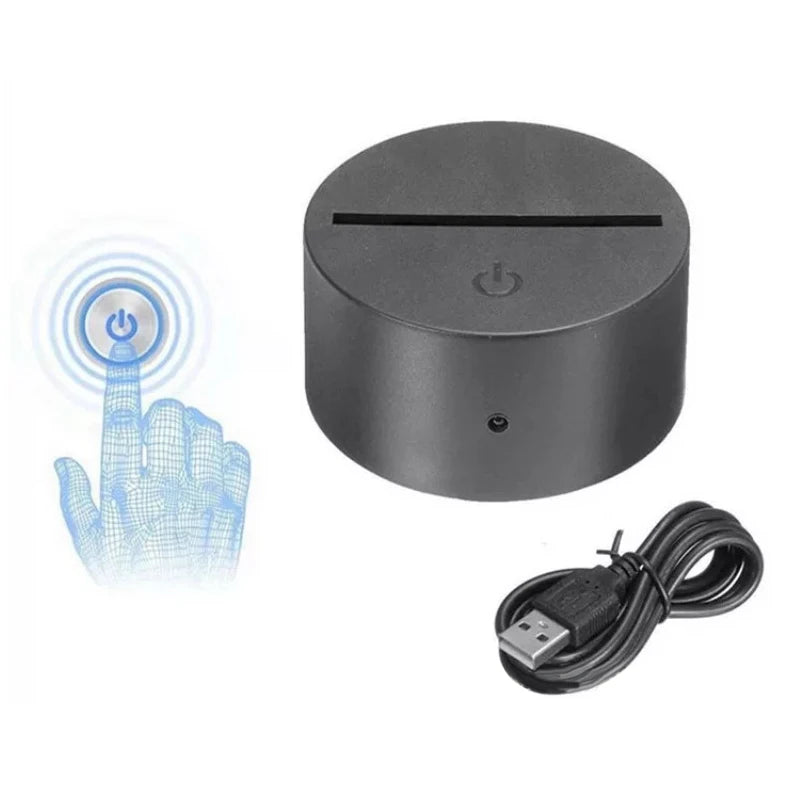 boîte lumière tactile câble usb télécommande 16 couleurs moderne noire matériau métal