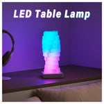 lampe table moderne bleu rose blanc toucher rgb changement couleur chambre coucher