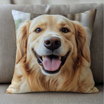 oreiller photo personnalisé couple chat chien machine laver gris clair doux polyester lit