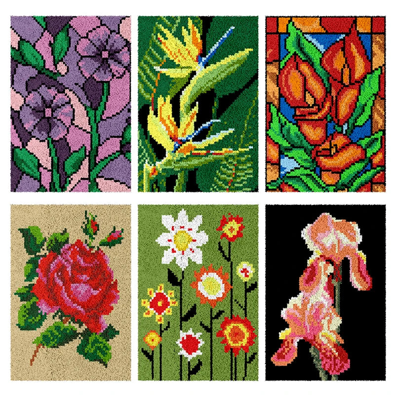 tapis pique nique maille fleurs coeur artisanal grand extérieur jardin