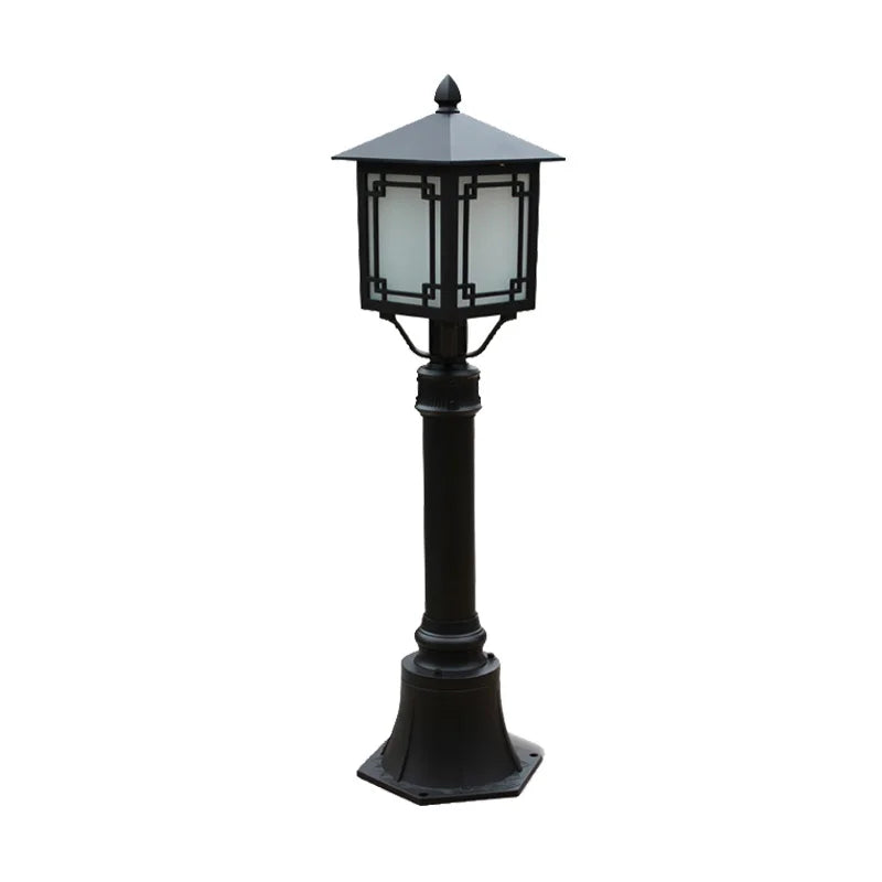 lampe jardin extérieure noire classique grille ajourée ip65 led étanche industrielle