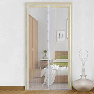 rideau moustiquaire magnétique porte noir maille fine opacité moderne adhésif clips inclusion