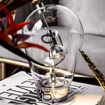 lampe table moderne transparente interrupteur métal chromé minimaliste led vintage